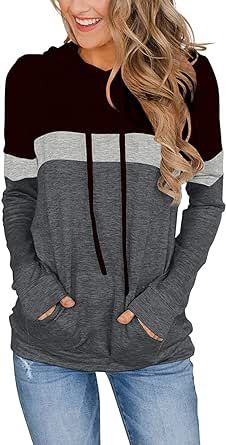 Womens Tops Ladies Tunics Casual Shirts Long Sleeve Hoodie Pullover Blouses Loose Fitting Tees Fashion Clothing Sweatshirts